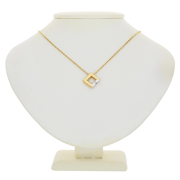 Collier, 18K, Gelb-/Weißgold, Brillant