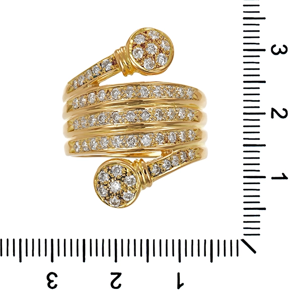 Diamantring, 18K, Gelbgold, Brillanten 1,00 ct