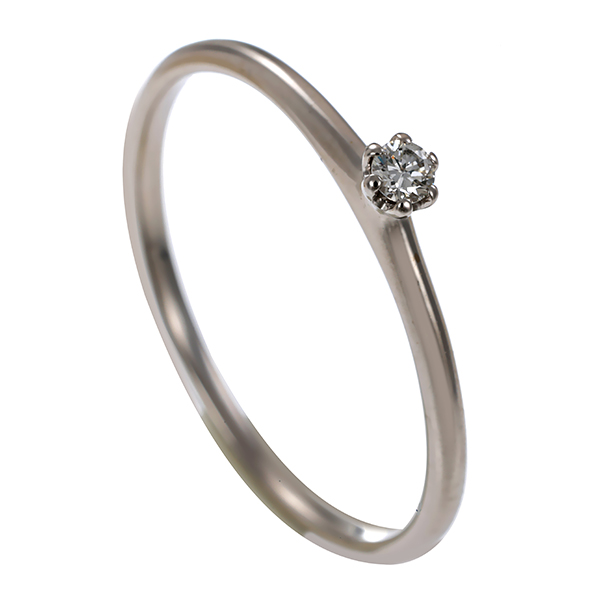 Diamantring, 14K, Weißgold, Brillant