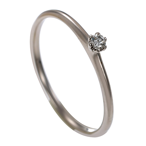 Diamantring, 14K, Weißgold, Brillant