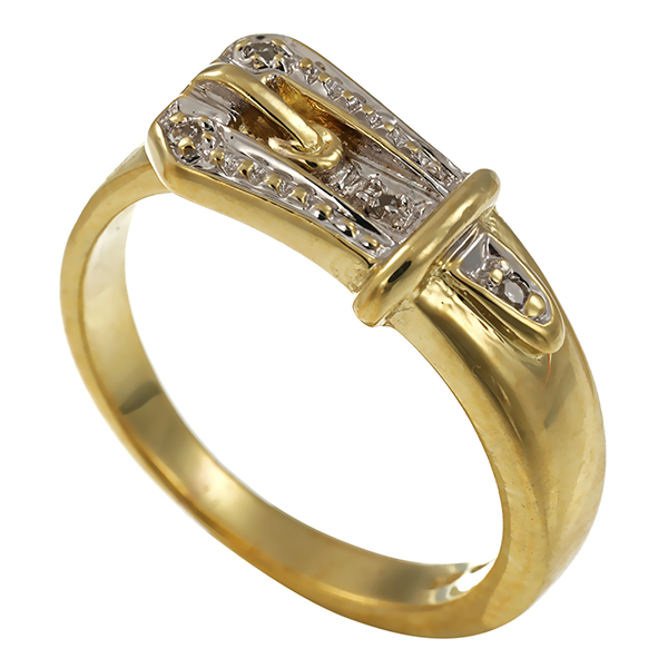 Diamantring, 14K, Gelb-/Weißgold, Diamant