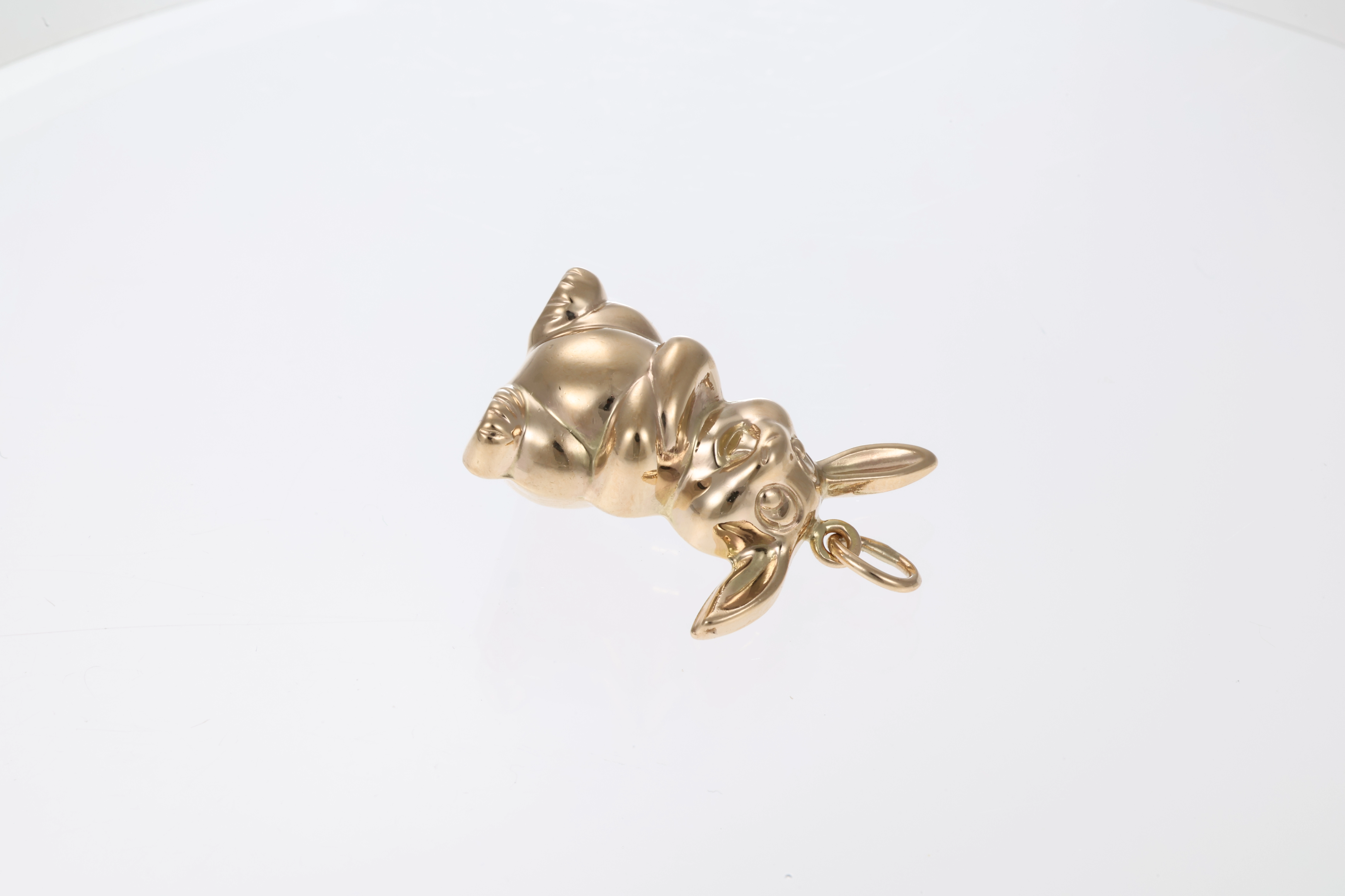 Anhänger, 8K, Gelbgold, Hase
