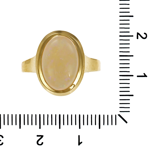 Ring, 14K, Gelbgold, Opal