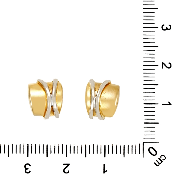 Ohrstecker, 14K, Gelb-/Weißgold