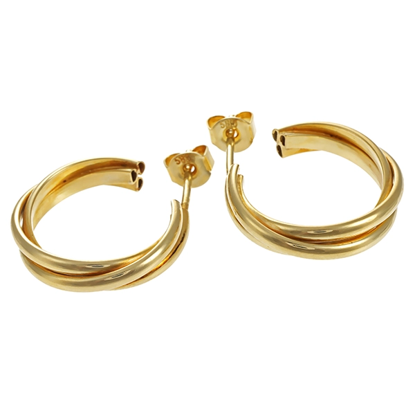 Steckcreolen, 14K, Gelbgold