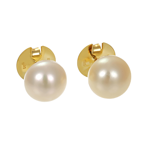 Ohrstecker, 14K, Gelbgold, Perle