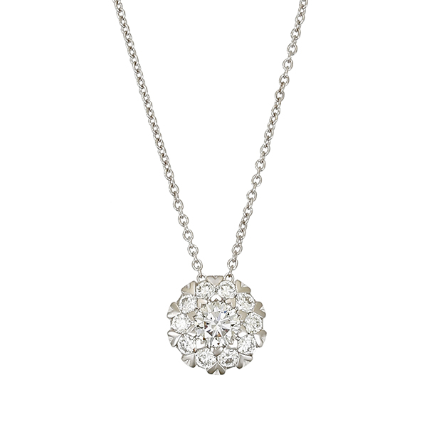 Collier, 18K, Weißgold, Brillanten 0,50 ct