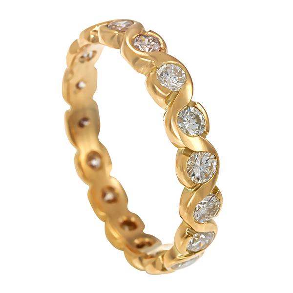 Ring, 14K, Gelbgold, Brillanten