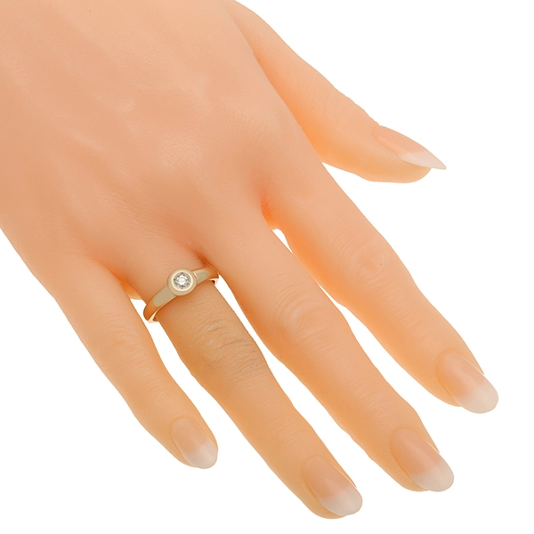Diamantring, 14K, Gelbgold, Brillant 0,10 ct