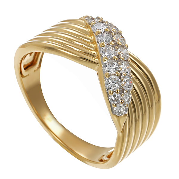 Diamantring, 14K, Gelbgold, Brillanten 0,50 ct