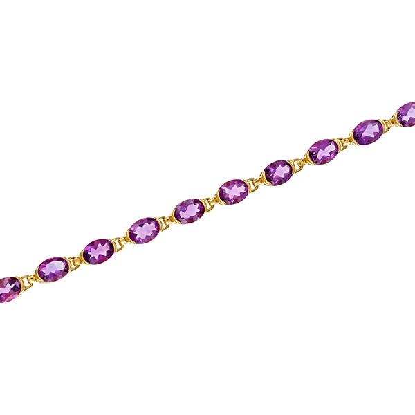 Armband, 14K, Gelbgold, Amethyst
