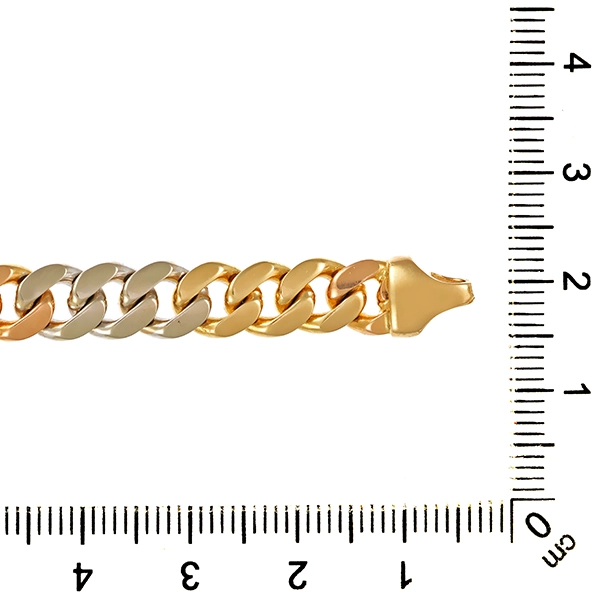 Armband, 14K, Gelb-/Weiß-/Rotgold, Panzer-