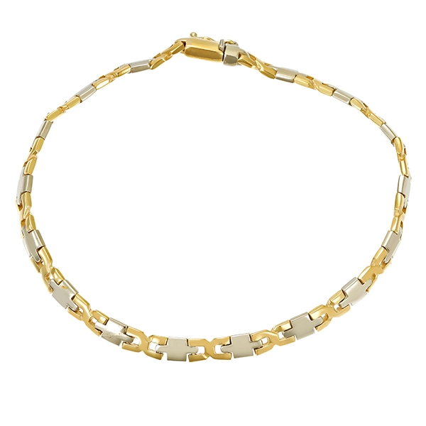 Armband, 14K, Gelb-/Weißgold