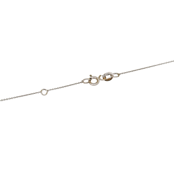 Collier, 18K, Weißgold, Rubin, Brillanten