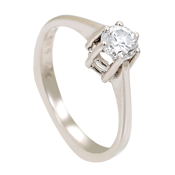 Diamantring, 14K, Weißgold, Brillant 0,40 ct
