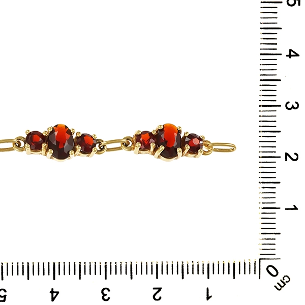 Armband, 14K, Gelbgold, Granat