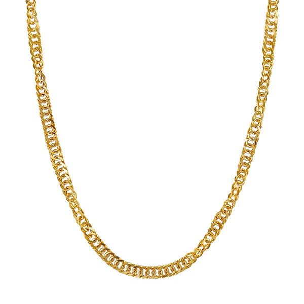 Collierkette, 14K, Gelbgold, Singapur-