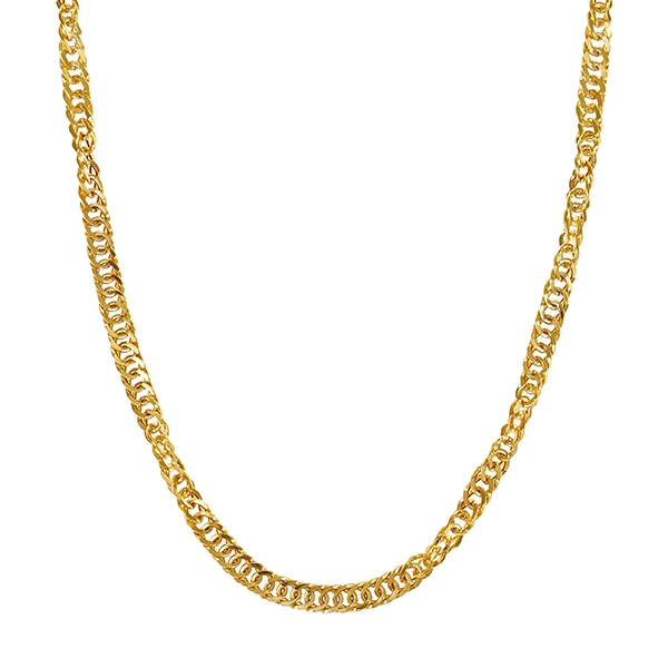 Collierkette, 14K, Gelbgold, Singapur-