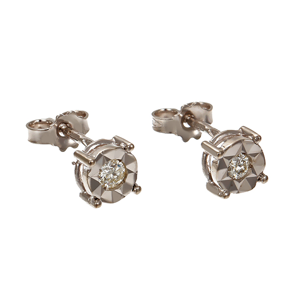 Ohrstecker, 18K, Weißgold