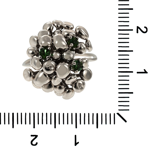 Ring, 14K, Weißgold, Turmalin