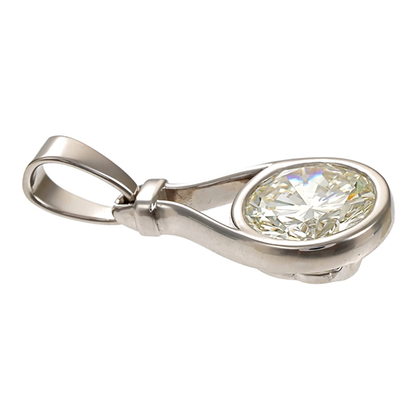 Anhänger, 18K, Weißgold, Brillant 2,97 ct