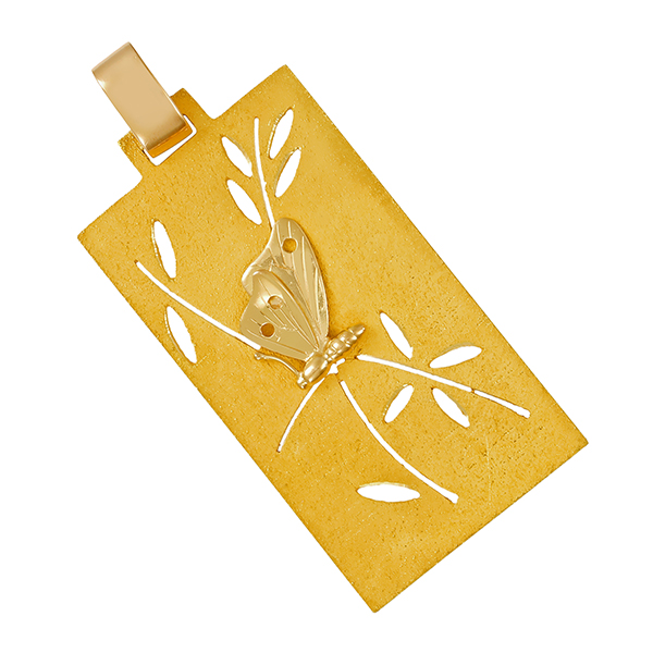 Anhänger, 18K, Gelbgold, Schmetterling