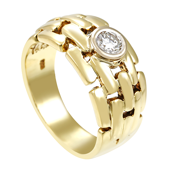 Diamantring, 14K, Gelb-/Weißgold, Brillant 0,23 ct