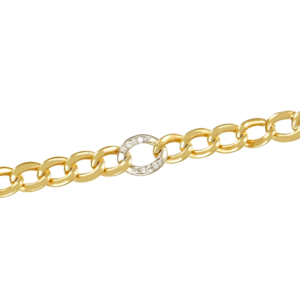 Armband, 14K, Gelb-/Weißgold, Brillanten