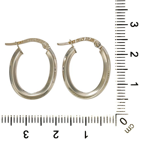 Creolen, 14K, Weißgold