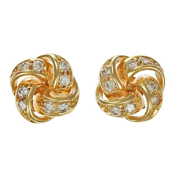 Ohrstecker, 14K, Gelbgold, Brillanten