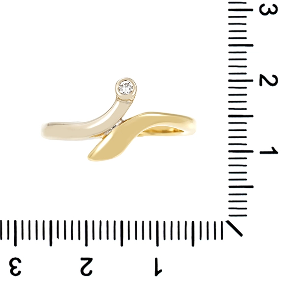 Diamantring, 14K, Gelb-/Weißgold, Brillant