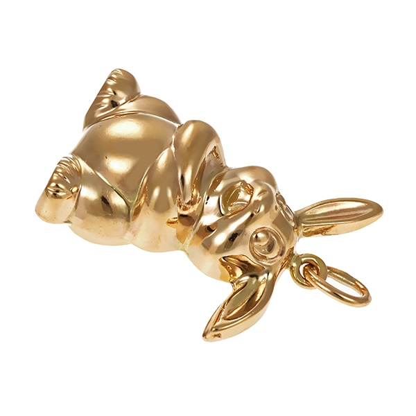 Anhänger, 8K, Gelbgold, Hase