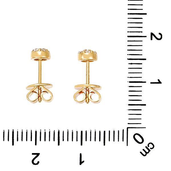Ohrstecker, 14K, Gelbgold, Brillanten