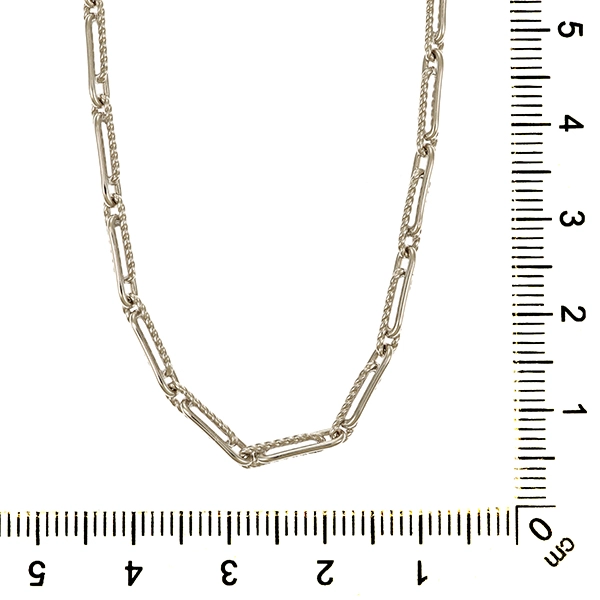 Kette, 14K, Weißgold, Endlos