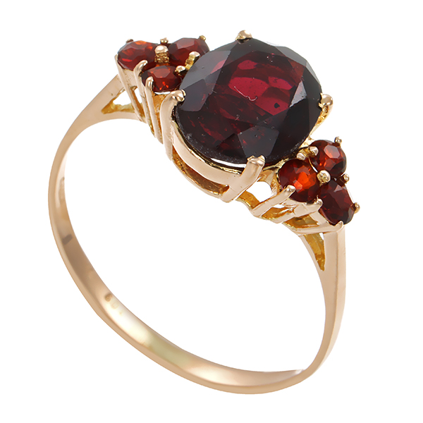 Ring, 8K, Gelbgold, Granat