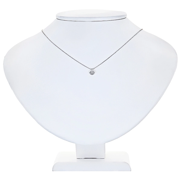 Collier, 14K, Weißgold, Brillanten