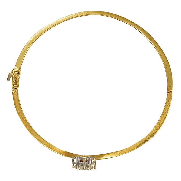 Armreif, 14K, Gelb-/Weißgold, Brillanten
