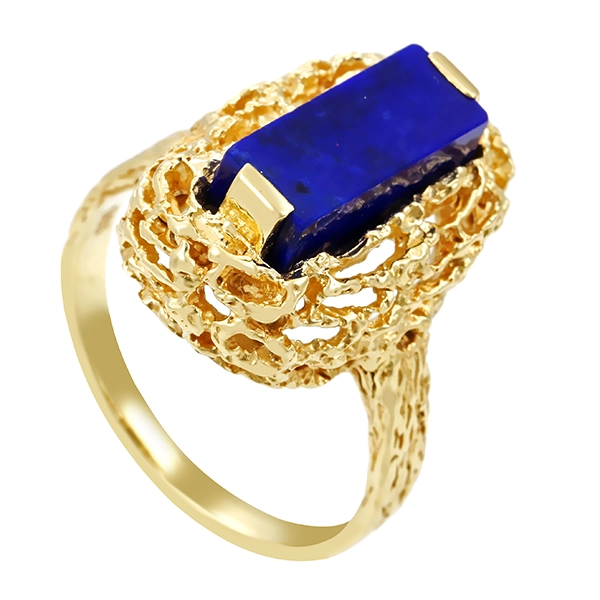 Ring, 14K, Gelbgold, Lapis