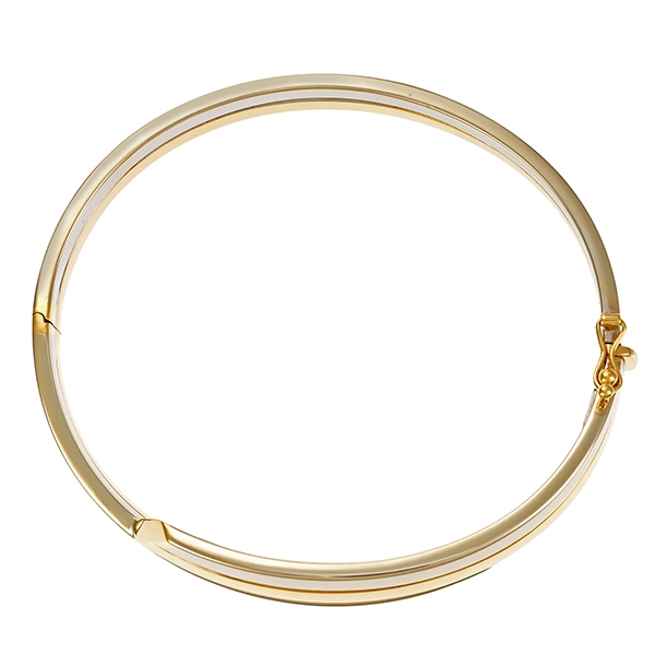 Armreif, 18K, Gelb-/Weißgold,