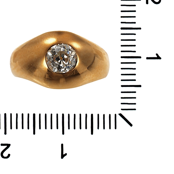 Diamantring, 14K, Gelbgold, Diamant 0,65 ct