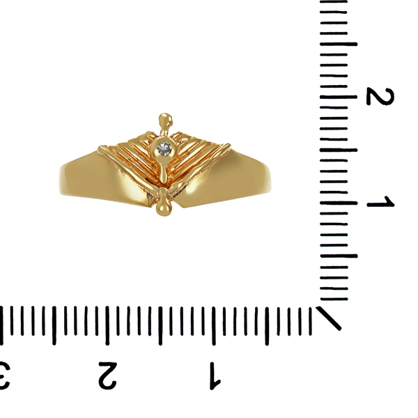 Diamantring, 8K, Gelb-/Weißgold