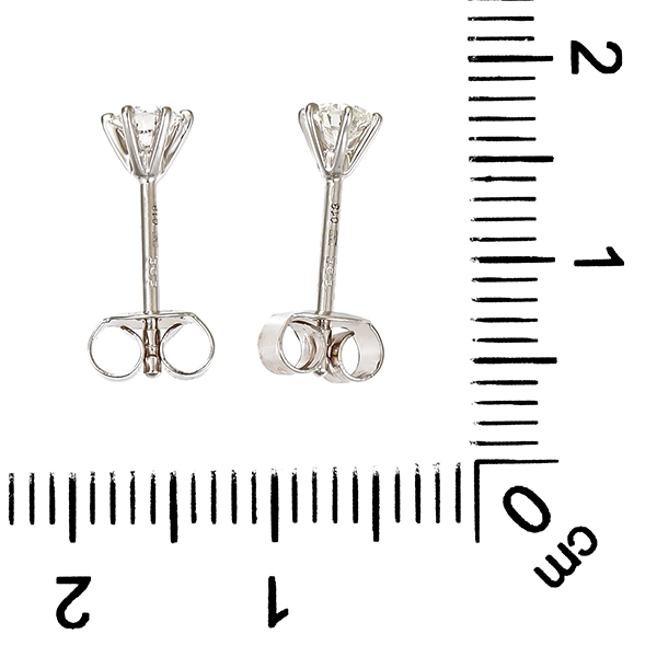 Ohrstecker, 14K, Weißgold, Brillanten