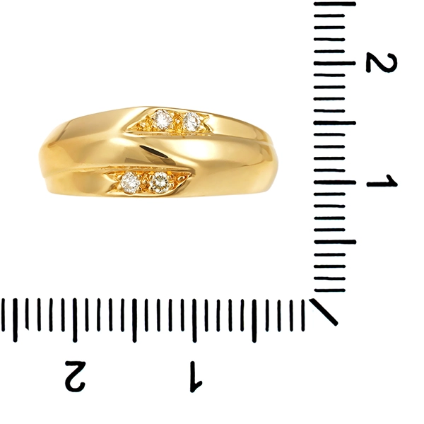 Diamantring, 18K, Gelbgold, Brillanten