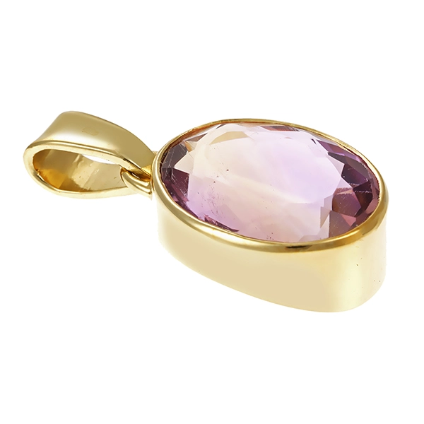 Anhänger, 14K, Gelbgold, Amethyst