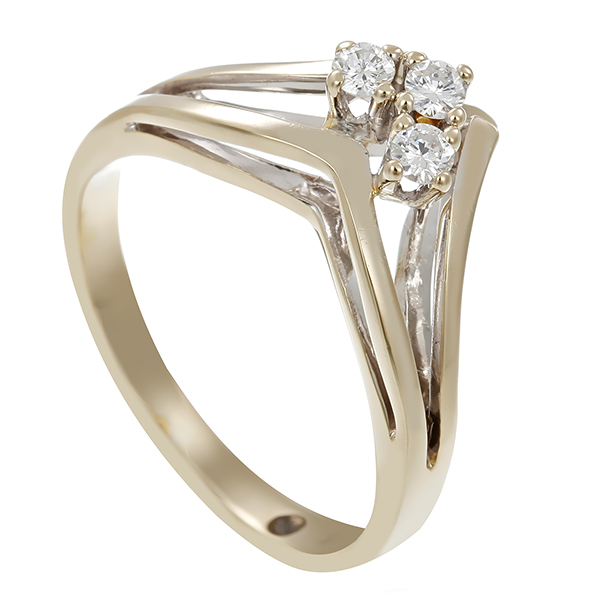 Diamantring, 14K, Weißgold, Brillanten