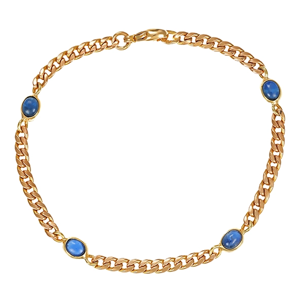 Armband, 8K, Gelbgold, Saphir