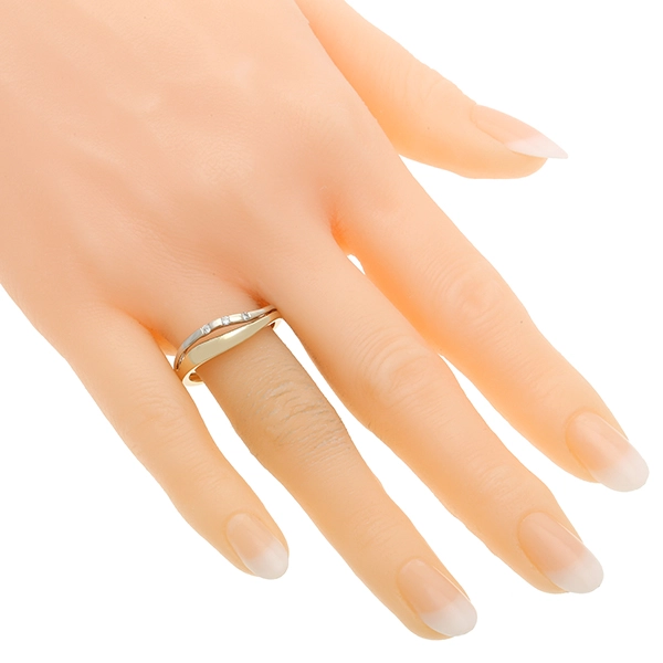 Diamantring, 14K, Gelb-/Weißgold, Brillanten