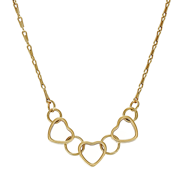 Collier, 14K, Gelbgold, Herz