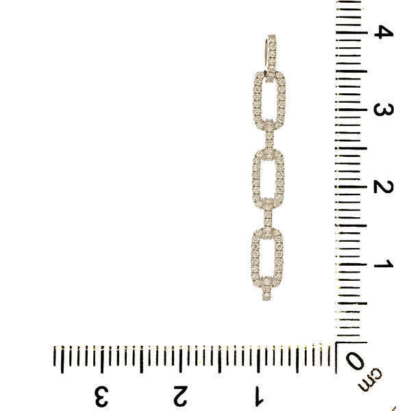 Anhänger, 14K, Weißgold, Brillant