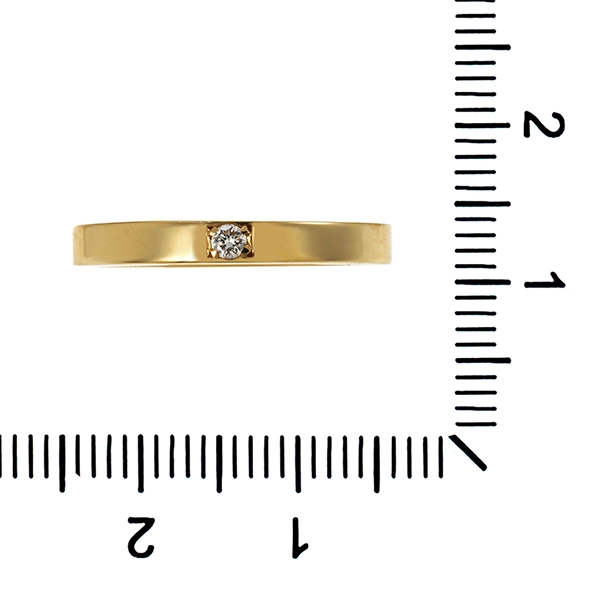Diamantring, 14K, Gelbgold, Brillant